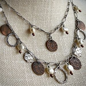 Silpada Vintage Pearl of a Girl Sterling Silver & Pearl Necklace